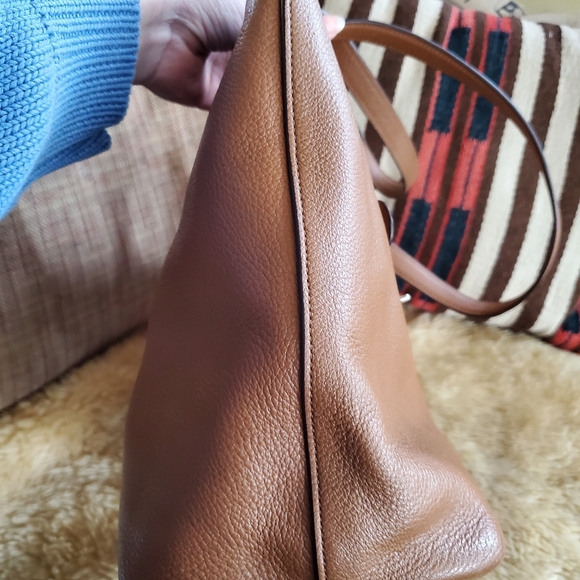 Coach Handbag Taylor Tote Bag Pebble Leather Purse 38312 I'm British Tan? - Picture 4 of 8